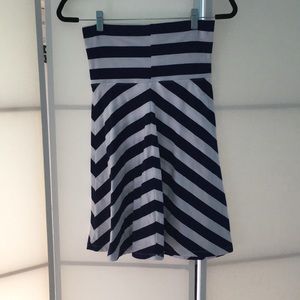 Navy and white skirt